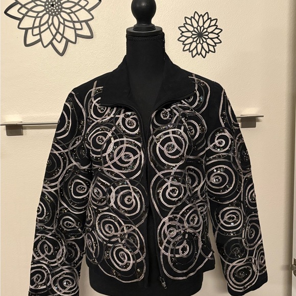 Anage Black and Silver Swirl Jacket - Picture 1 of 3
